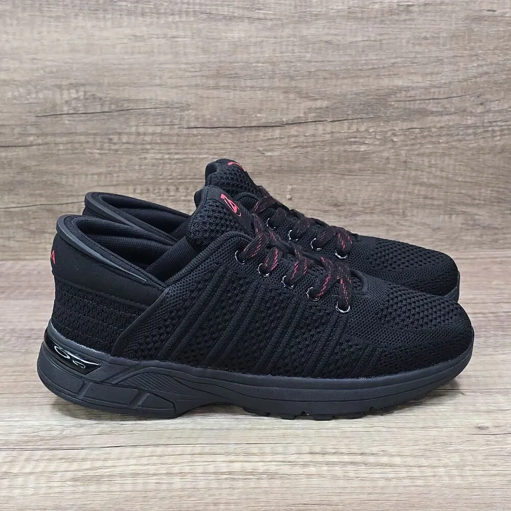 Zeba Hands Free Women's Size 10 Black Ember Red Slip On Walking Shoes Sneakers